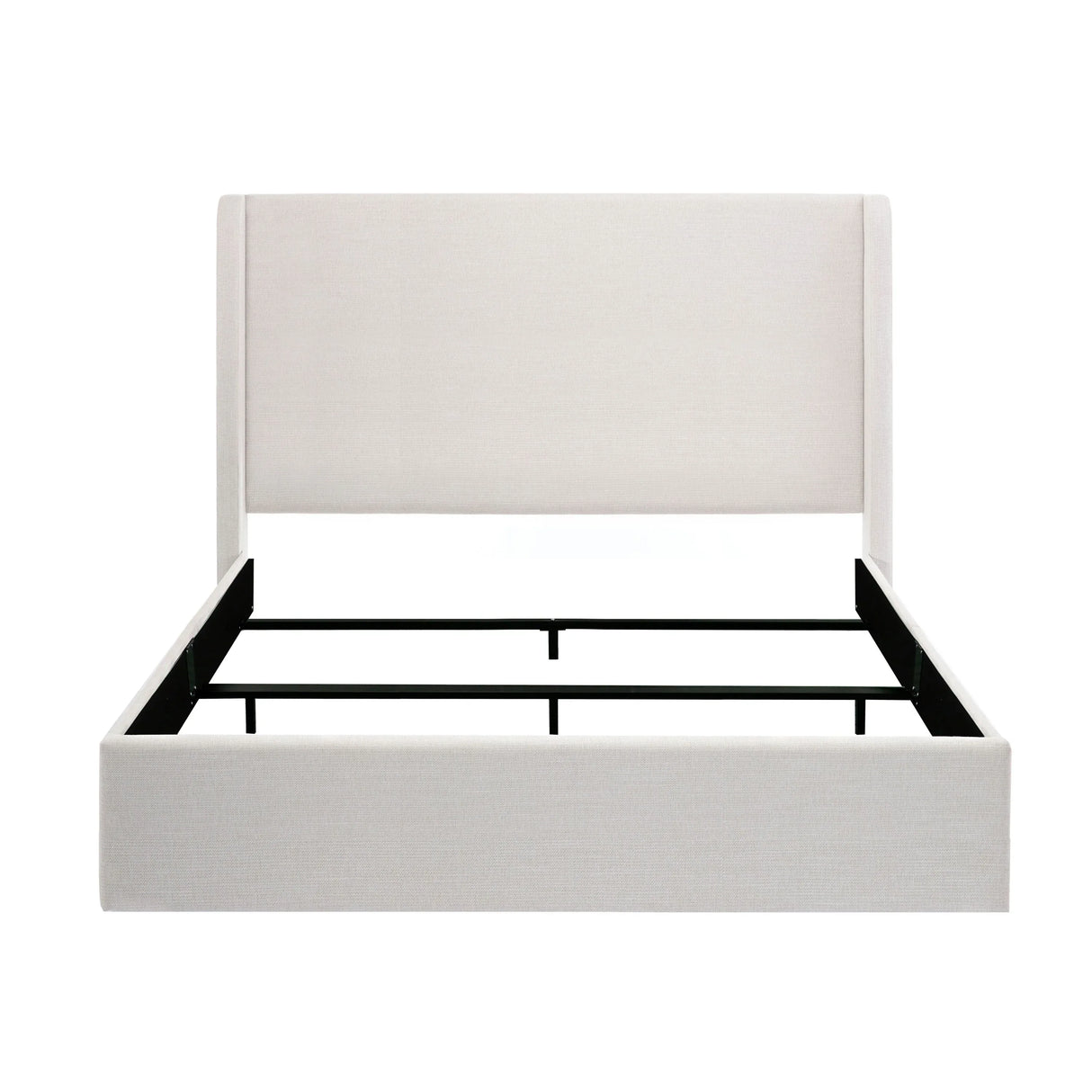 King Upholstered Chenille Wingback Bed Frame - Omega Lifestyles