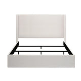 King Upholstered Chenille Wingback Bed Frame - Omega Lifestyles