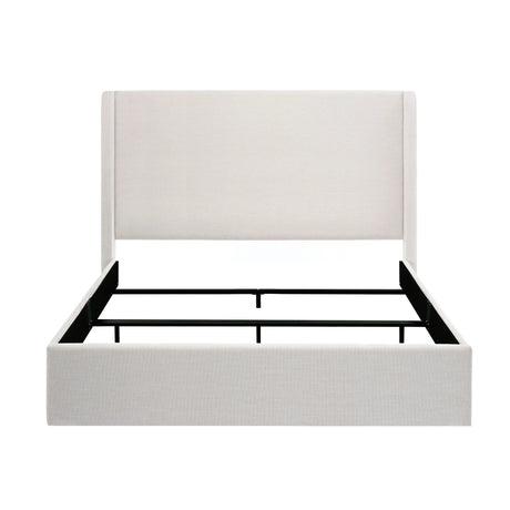 King Upholstered Chenille Wingback Bed Frame - Omega Lifestyles