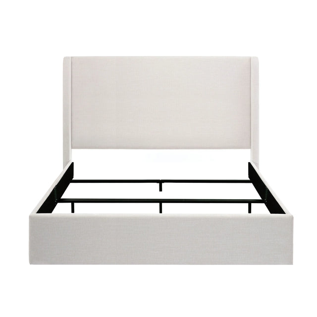 King Upholstered Chenille Wingback Bed Frame - Omega Lifestyles