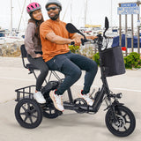 Adult Folding Electric 350W Motor 2-Seat Carbon Steel Trike - Omega Lifestyles