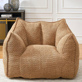 Chenille Bean Bag Chair Soft Foam Living Room Seating - Omega Lifestyles
