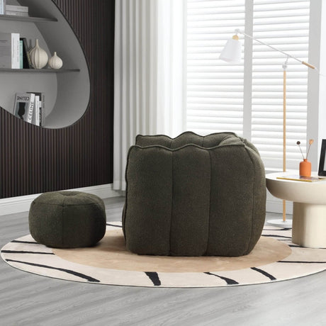 Soft Chenille Bean Bag Chair with Foam - Sleep Galleria