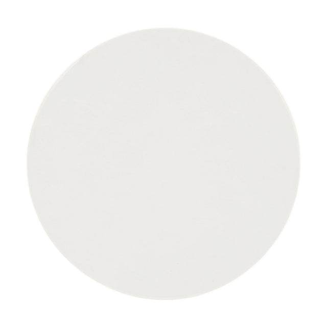 Natural White Round Cement Coffee Table Synthetic Wood - Omega Lifestyles