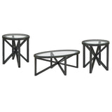Modern Round Tempered Glass Wood Base Coffee Table - Omega Lifestyles