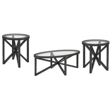Modern Round Tempered Glass Wood Base Coffee Table - Omega Lifestyles