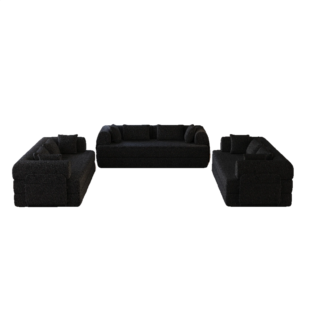 Convertible Chenille Sleeper Sofa Bed With Storage Pocket - Omega Lifestyles