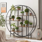 Rustic Brown Vintage Industrial 5-Tier Storage Rack - Omega Lifestyles
