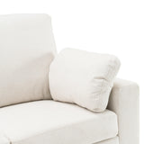 Beige Linen Fabric Power Recliner Sectional Sofa With USB Ports - Omega Lifestyles