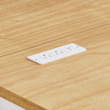 Rustic White Rubber Wood Rolling Kitchen Island Cart - Omega Lifestyles