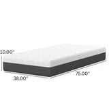 Twin Medium 10-Inch Pur Chill Cooling Memory Foam Mattress - Omega Lifestyles