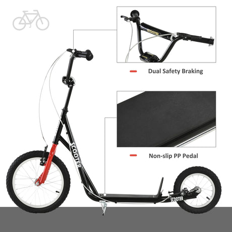 Youth Adjustable Handlebar Scooter With Inflatable Tires - Omega Lifestyles