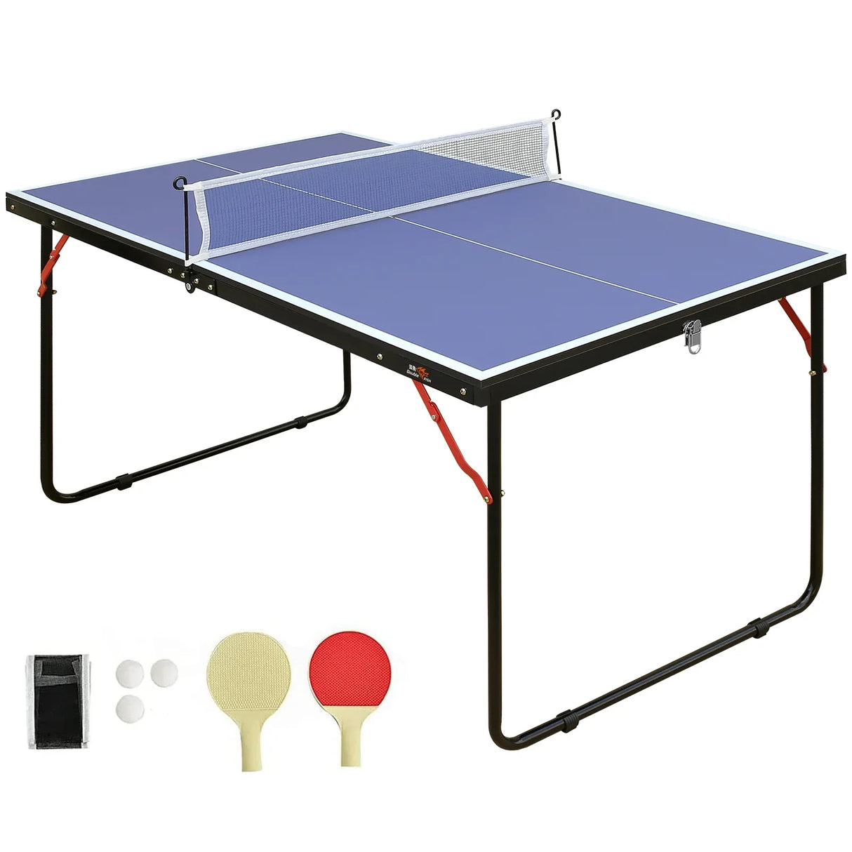 Mid-Size Foldable Indoor Outdoor Portable Ping Pong Table - Omega Lifestyles