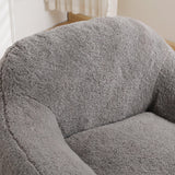 Memory Foam Teddy Fabric Bean Bag Chair With Armrests - Omega Lifestyles