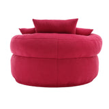 Modern Chenille Sponge Circular Sleeper Chair With Pillows - Omega Lifestyles
