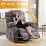 Oversized Soft Massage Recliner Chair With Heating - Omega Lifestyles