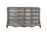 Antique Silver Synthetic Wood Classic Tufted Dresser - Omega Lifestyles