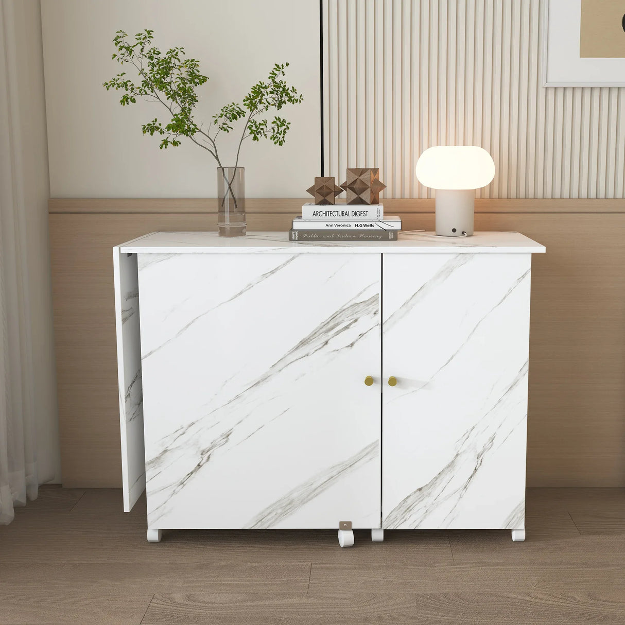 Foldable Adjustable Sewing Machine Table With Storage Cabinet - Omega Lifestyles