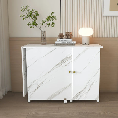 Foldable Adjustable Sewing Machine Table With Storage Cabinet - Omega Lifestyles