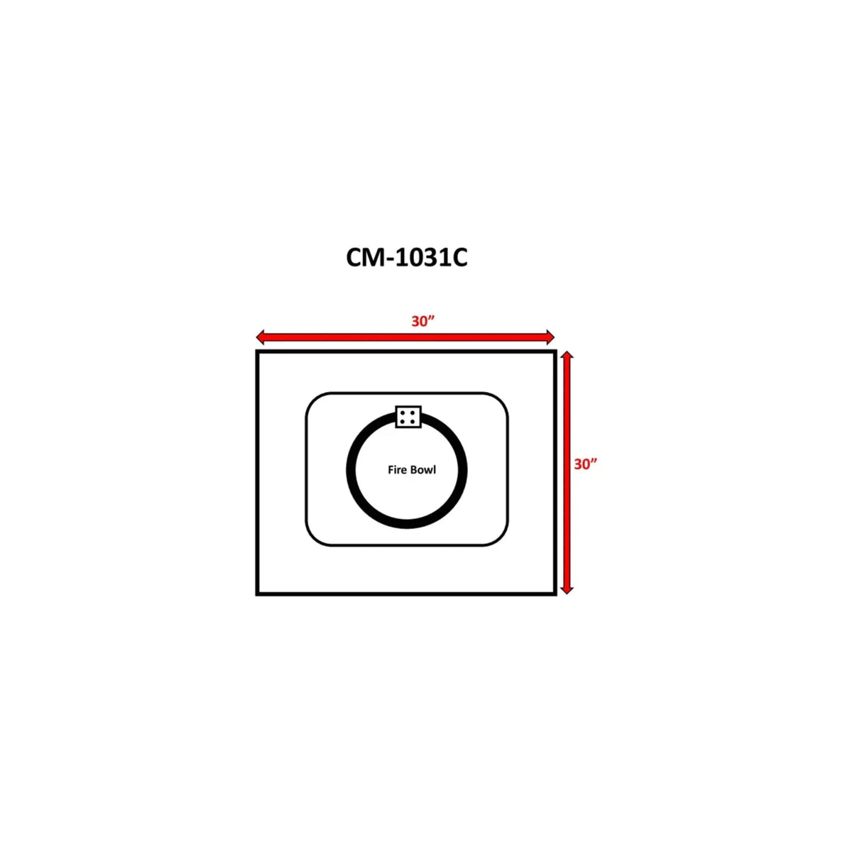 Concrete Outdoor Modern Gas Fire Pit With Hidden Tank Compartment - Omega Lifestyles