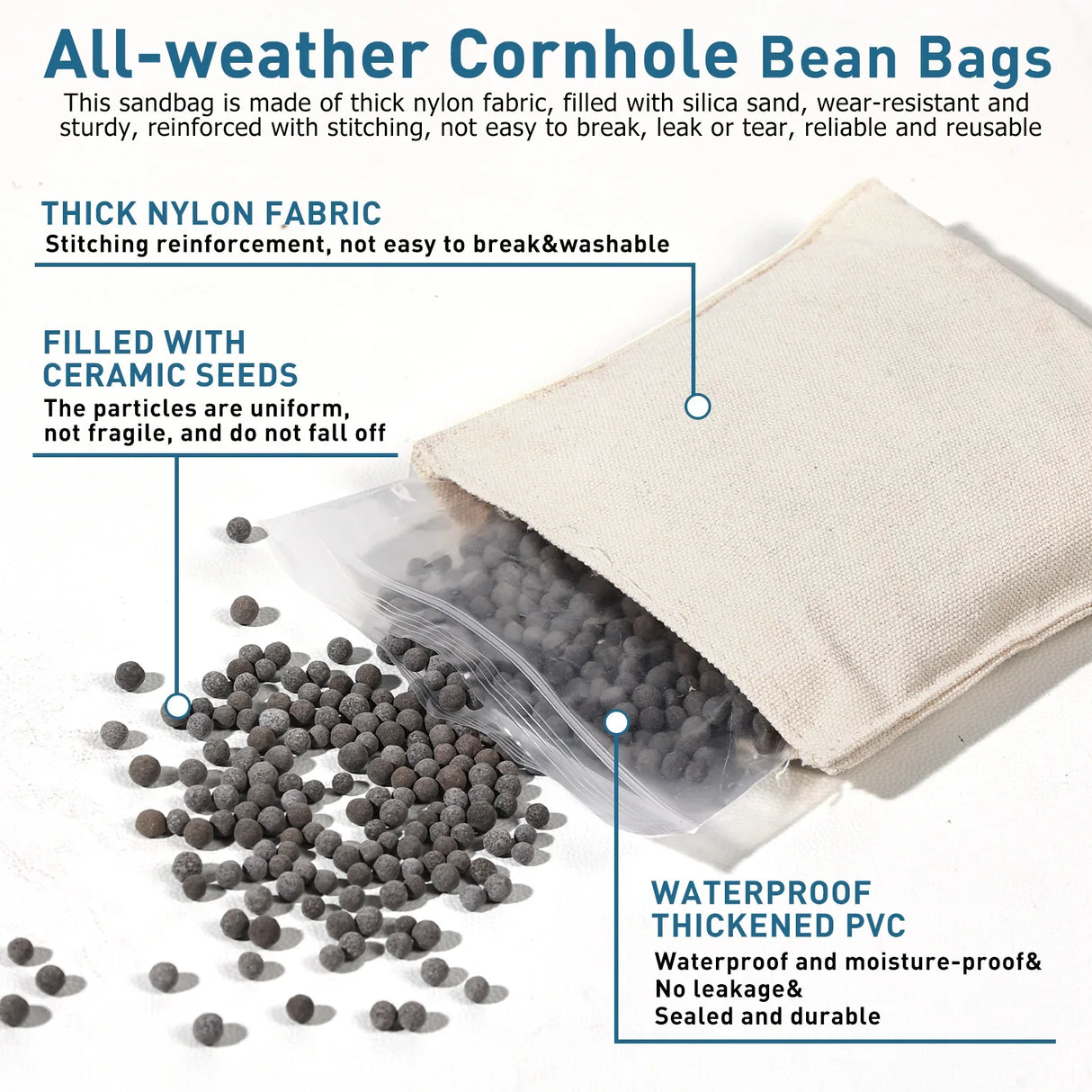 Solid Wood Tailgate Size Cornhole Set With Bean Bags - Omega Lifestyles