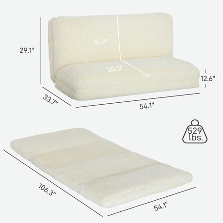 Ultra-Soft Plush Floor Sofa Bed With Foam Filling - Omega Lifestyles
