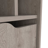 Light Grey Particle Board Liquor Cabinet With Steel Legs - Omega Lifestyles