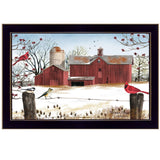 Framed Winter Friends Multicolor Paper Wall Art Print - Omega Lifestyles