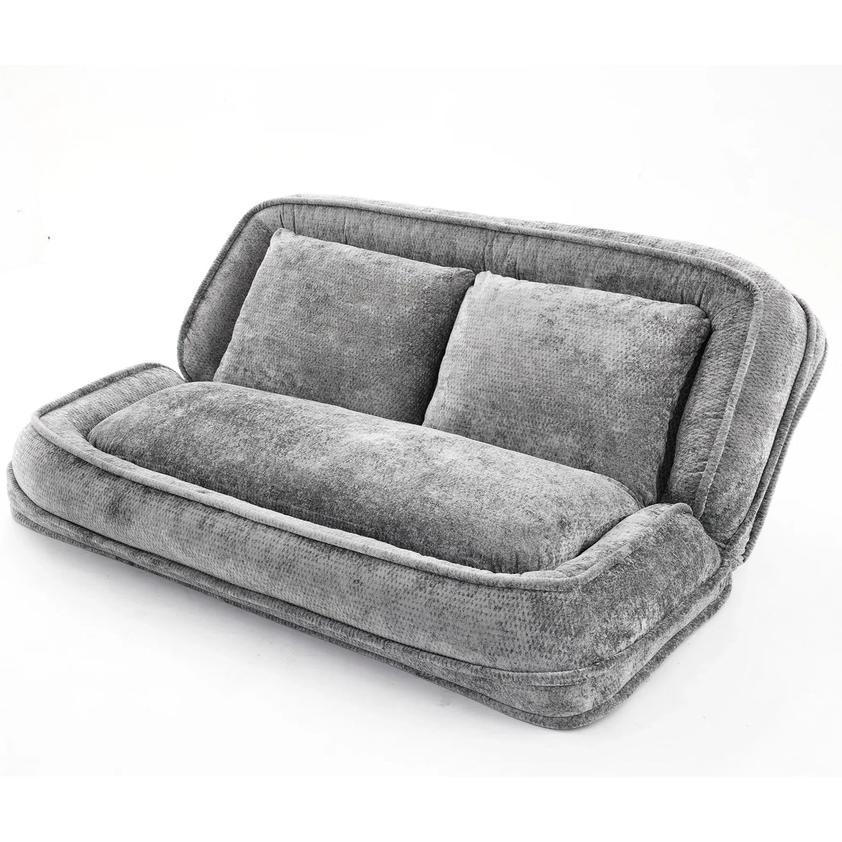 Medium-Soft Adjustable Loveseat Lazy Sofa With Chenille Upholstery - Omega Lifestyles