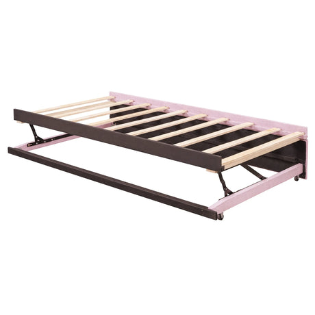 Twin Upholstered L-Shaped Daybed With Pop-Up Trundle - Omega Lifestyles