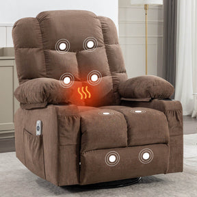 Oversized Soft Massage Rocker Recliner Chair With Heat - Omega Lifestyles