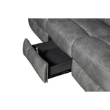 Grey Upholstered 3-Piece Manual Reclining Living Room Set - Omega Lifestyles
