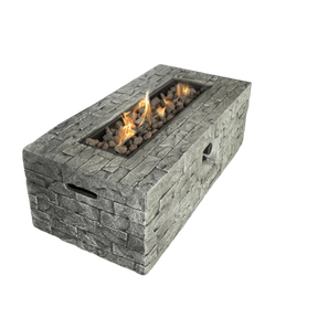 Modern Fiber Reinforced Concrete Propane Fire Pit Table - Omega Lifestyles