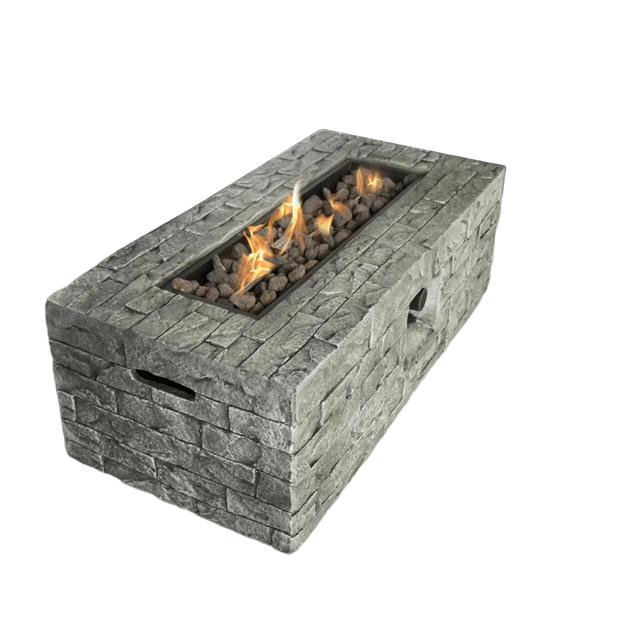 Modern Fiber Reinforced Concrete Propane Fire Pit Table - Omega Lifestyles