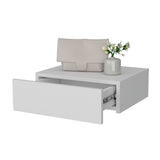 Contemporary White Engineered Wood Floating Nightstand - Omega Lifestyles