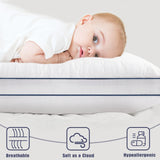 Set of 2 Soft Down Alternative Bed Pillows Standard Size - Omega Lifestyles