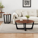 Acacia Solid Wood Round Coffee Table 44-Inch - Sleep Galleria