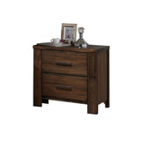 Oak Finish Synthetic Wood Classic Storage Nightstand - Omega Lifestyles