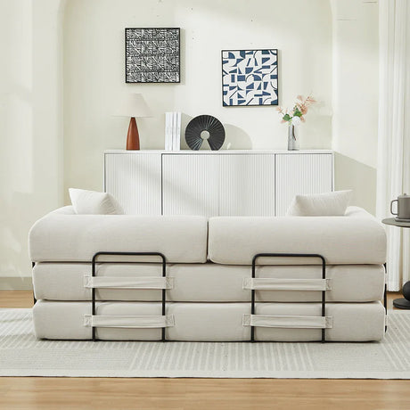 Corduroy Folding Sofa Bed With Foam Spring Mattress - Omega Lifestyles