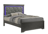 Modern Upholstered King Size Bed Frame With LED Lighting - Omega Lifestyles