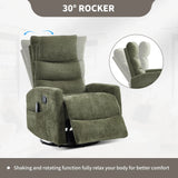 Heat Massage Recliner Chair With Swivel Rocker - Omega Lifestyles