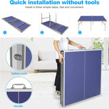 6-Foot Foldable Portable Blue Indoor Outdoor Ping Pong Table - Omega Lifestyles