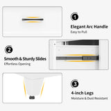 9-Drawer White Metal Tall Dresser With Smooth Drawers - Omega Lifestyles