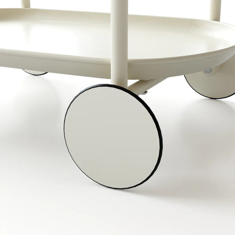 Artsy Ancient White Mobile Kitchen Storage Cart - Omega Lifestyles