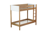 Twin Over Twin Rubber Wood Teddy Fleece Upholstered Bunk Bed - Omega Lifestyles