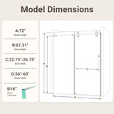 Frameless Matte Black 8mm Tempered Glass Shower Door - Omega Lifestyles