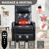 Medium-Firm Faux Leather Power Lift Recliner Chair With Massage - Omega Lifestyles