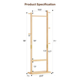 Solid Walnut Wood Coat Rack Stand With Natural Finish - Omega Lifestyles