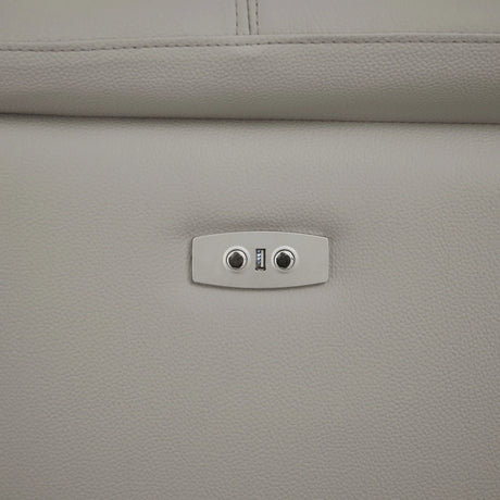 Electric Control Genuine Leather 4-Seat L Chaise Reclining Sofa - Omega Lifestyles