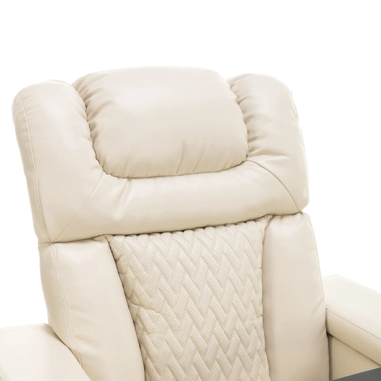 Power PU Leather Recliner Chair With Tray Table USB Port - Omega Lifestyles